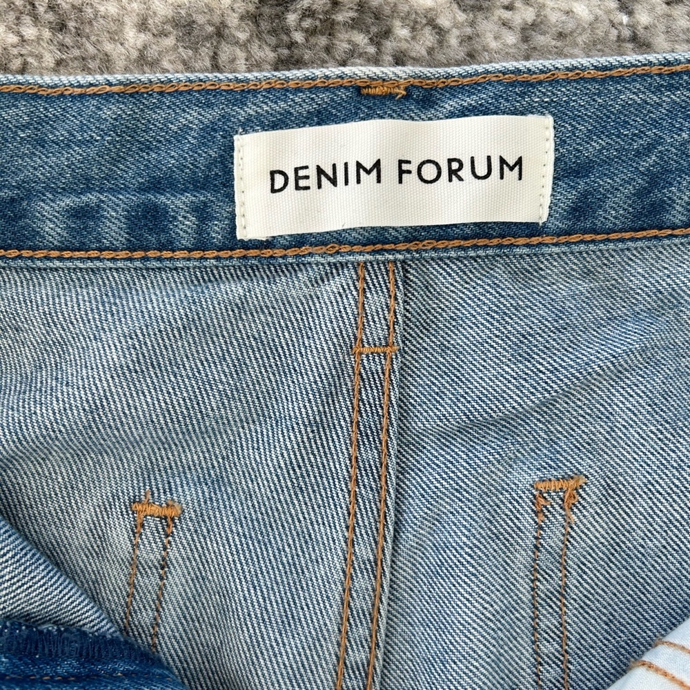 Denim Forum Light Blue High-Rise Carpenter Jeans - Picture 11 of 12